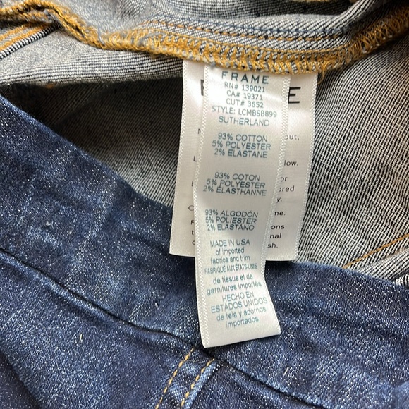 FRAME Sailor Le Crop Mini Boot Flare Jeans Gold
Buttons Size 26 - Picture 7 of 8